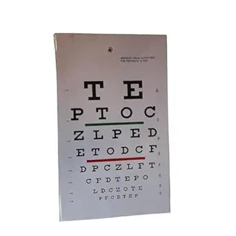 Vision Chart (Snellen Chart) for Eye Testing – Accurate Visual Acuity Measurement Tool for Clinics, Schools, Hospitals & Optometry Use