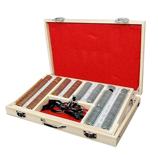 Trial Lens Set 225 Pieces Refraction Box | Metal Rim | Optometry Eye Testing Kit for Ophthalmology Clinics & Hospitals