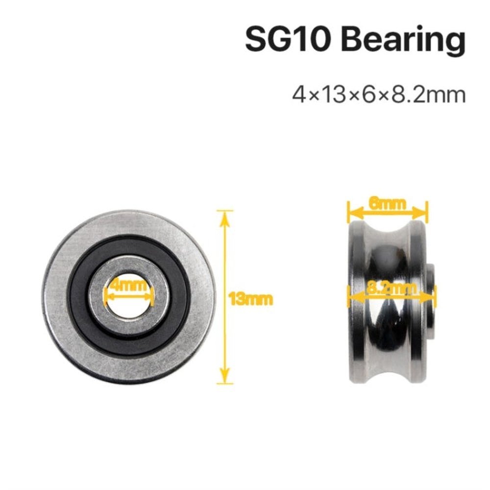 4x13x6mm Double - row Bead U - slot Embroidery Machine Guide Bearings 3D Printer Bearings, SG10 - laboratorydeal