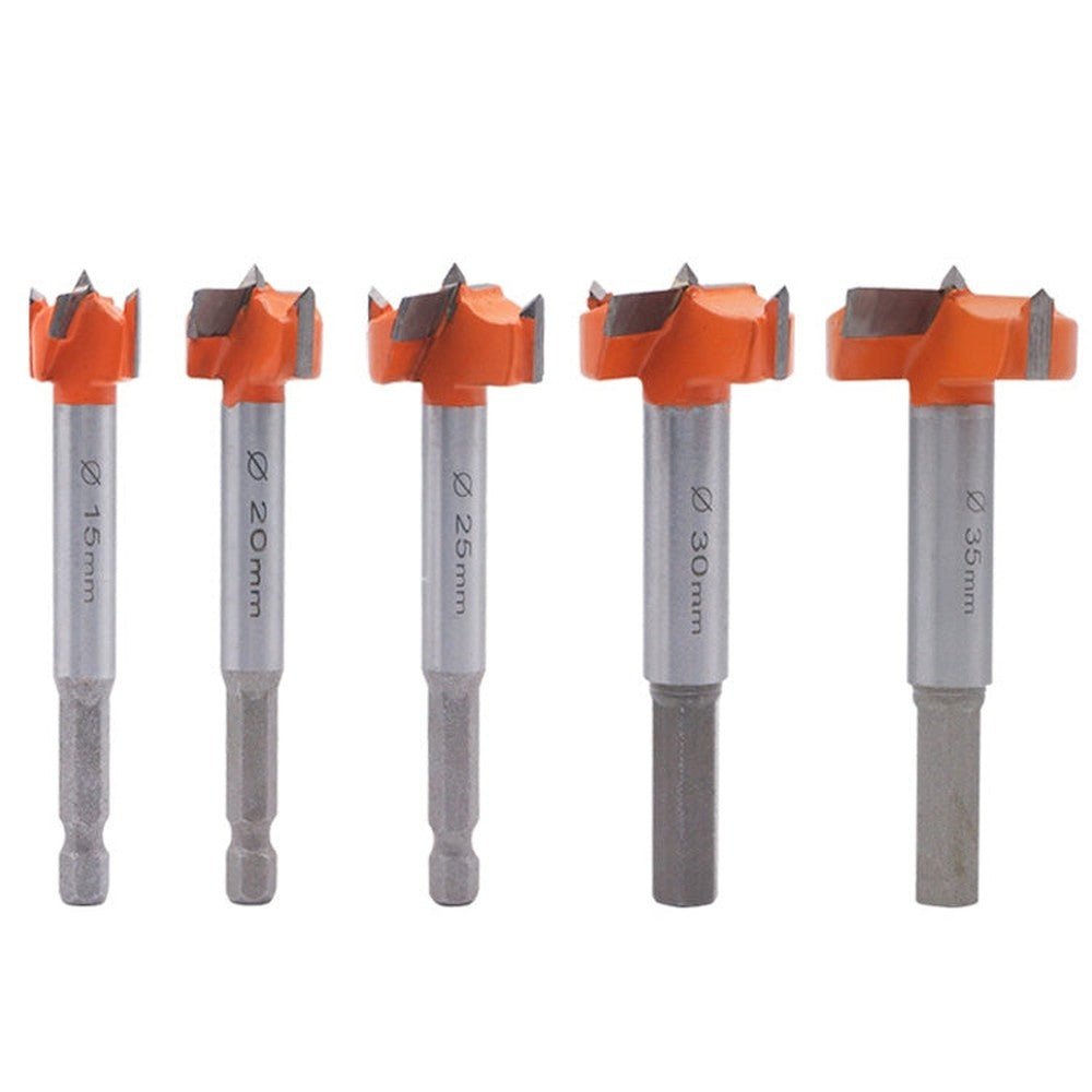 5 PCS / Set Woodworking Hole Opener Hinge Stone Cream Board Wood Take - Hole Door Window With Collar Woodworking Flat Drill Bit, 5 PCS / Set Woodworking Hole Opener - laboratorydeal
