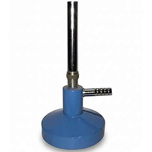 Bunsen Burner Without Stop Cock Gas Burner for Laboratory Use Durable Metal Lab Apparatus for Chemistry, Experiments, Science Labs