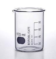 Laboratory Borosilicate Glass Beaker, 100 ml, Round Bottom, Graduated
