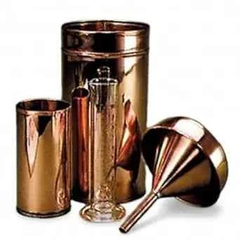 Copper Rain Gauge Durable Weather Instrument for Accurate Precipitation and Rainfall Measurement, Outdoor Meteorology Tool for Home, Educational Labs