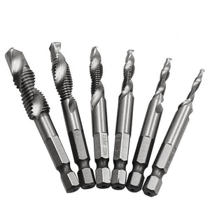 6 PCS / Set HSS Multi - Function Integrated Composite Tap Hole Tapping Chamfering, 6 PCS / Set Hole Tapping Chamfering - laboratorydeal
