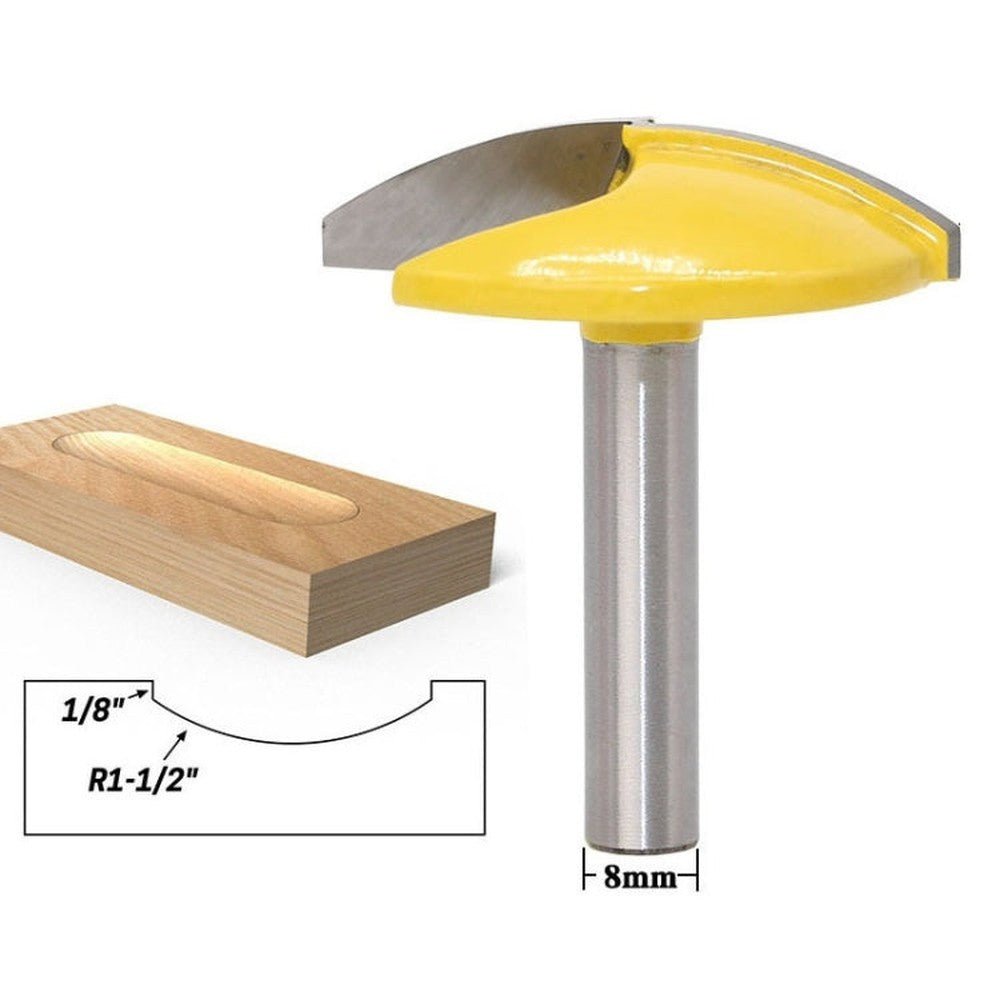 8 - Handle Thin Flat - Bottomed Cutter Woodworking Milling Cutter, 8 - Handle - laboratorydeal
