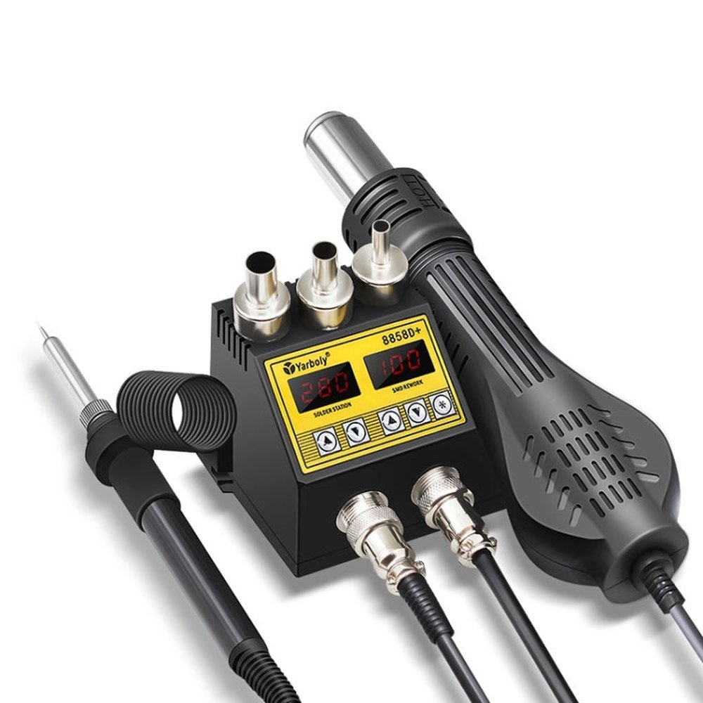 8858 Portable Rework Soldering Station Hot Air Blower For SMD/PCB, EU Plug, 8858 - laboratorydeal