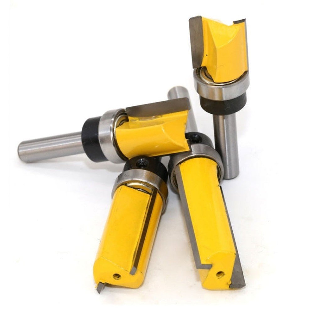 8MM Shank Copy Type Trimming Knife Straight Edge Engraving Machine Milling Cutter, 8x3/4x20mm, 8x3/4x25mm, 8x3/4x38mm, 8x3/4x50mm, 4PCS/Set - laboratorydeal