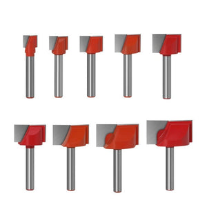 9 In1 6 Handle Bottom Cleaning Knife Woodworking Slotting Milling Cutter CNC Engraving Machine Tool, 9 In1 - laboratorydeal