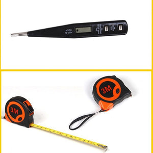 9 in 1 Tool Set General Household Hand Tool Kit with Toolbox Storage Case, 9 in 1