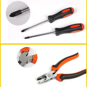 9 in 1 Tool Set General Household Hand Tool Kit with Toolbox Storage Case, 9 in 1