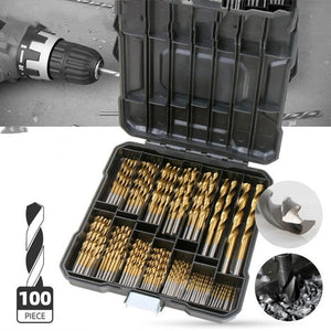 99 - in - 1 Titanium Drill Bit Set High - Speed Steel Drill Bits - laboratorydeal