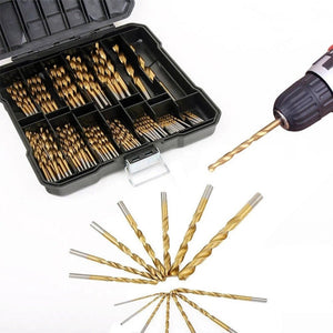 99 - in - 1 Titanium Drill Bit Set High - Speed Steel Drill Bits - laboratorydeal