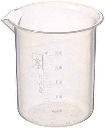 Plastic beaker Laboratory beaker 250ml beaker Beaker set Pack of 12 Plastic labware Reusable beaker Transparent beaker Graduated beaker Multipack beaker