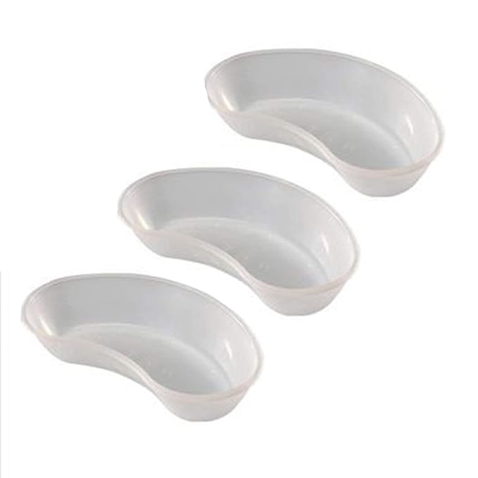 Plastic Kidney Tray White 3 Pcs.(10 inch)