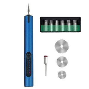 A288 Electric Grinding Machine Small Handheld Carving Pen, Style:, Gray, Black, White, Blue, Gray+Saw Blade+Grinding Head, Black+Saw Blade+Grinding Head, White+Saw Blade+Grinding Head, Blue+Saw Blade+Grinding Head - laboratorydeal