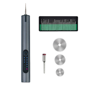 A288 Electric Grinding Machine Small Handheld Carving Pen, Style:, Gray, Black, White, Blue, Gray+Saw Blade+Grinding Head, Black+Saw Blade+Grinding Head, White+Saw Blade+Grinding Head, Blue+Saw Blade+Grinding Head - laboratorydeal