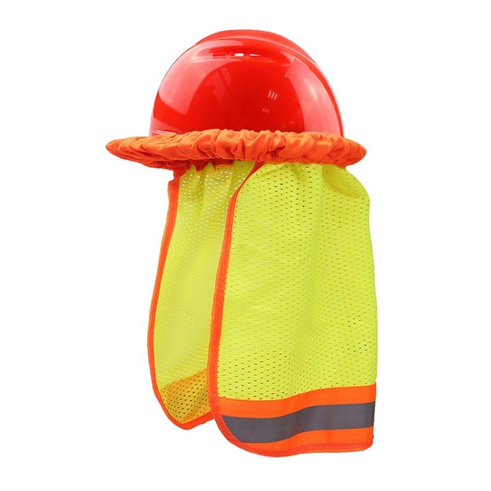 AH - 004 Summer Sunscreen Helmet Breathable Reflective Cap Cover without Hat, Fluorescent Yellow, Fluorescent Red - laboratorydeal