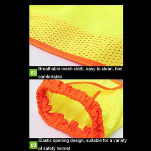 AH - 004 Summer Sunscreen Helmet Breathable Reflective Cap Cover without Hat, Fluorescent Yellow, Fluorescent Red - laboratorydeal