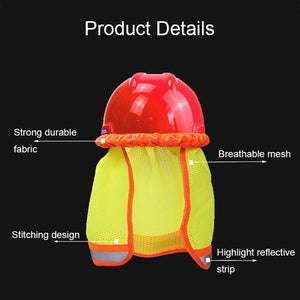 AH - 004 Summer Sunscreen Helmet Breathable Reflective Cap Cover without Hat, Fluorescent Yellow, Fluorescent Red - laboratorydeal