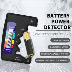 ANENG 1.5V/9V Battery Power Voltage Detector, Silver, Black