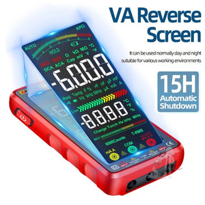ANENG 682 Smart VA Reverse Display Automatic Range Rechargeable Multimeter, 682 Red, 682 Black