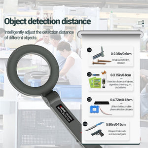 ANENG DM3004 Handheld Metal Detector High-Precision Sensitivity Station Airport Detection Scanning Detector, Without Battery