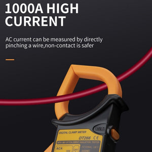ANENG DT266 Automatic High-Precision Clamp Multimeter with Buzzer, DT266 Red laboratorydeal