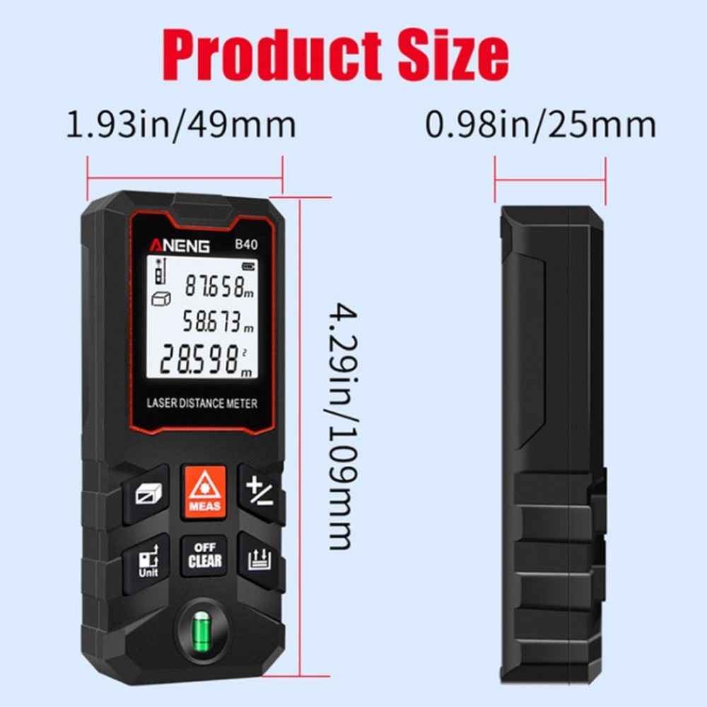 ANENG Handheld Infrared Rangefinder, 40m Precision Version, 60m Precision Version, 80m Precision Version, 100m Precision Version