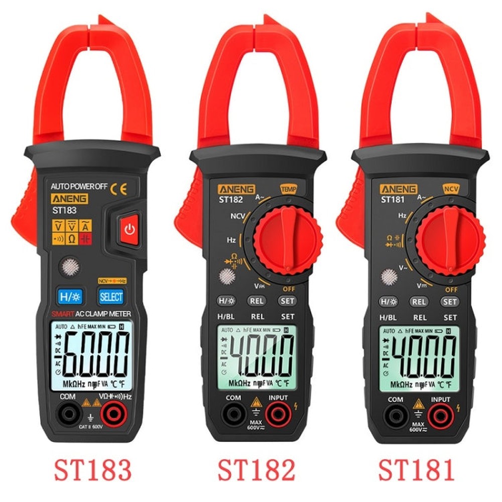 ANENG Intelligent Digital Backlit Clamp-On High-Precision Multimeter, ST181, ST182, ST183