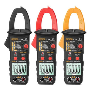 ANENG ST180 Digital Display Clamp AC & DC Intelligent Voltage Multimeter, Red, Black, Yellow