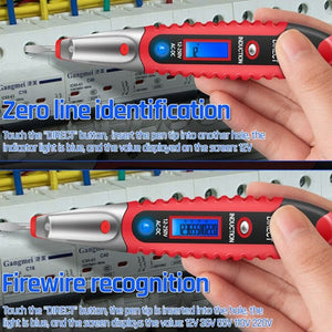 ANENG VD700 2pcs Sound and Light Alarm Non - contact Digital Display Sensor Multi - function Test Pen, Digital Display Pen (Yellow Green), Digital Display Pen (Black Yellow), Digital Display Pen (Black Red) - laboratorydeal