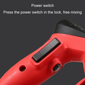 AOTUO 220V High Power Industrial Grade Electrical Mixer Handheld Concrete Paint Mixer, EU Plug Red, EU Plug Blue - laboratorydeal