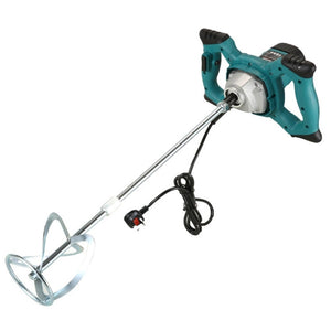 AOTUO 220V High Power Industrial Grade Electrical Mixer Handheld Concrete Paint Mixer, EU Plug Red, EU Plug Blue - laboratorydeal