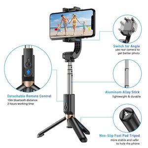 APEXEL APL - D6 Live Video Multifunctional Mobile Phone Gimbal Stabilizer Selfie Stick, APL - D6 - laboratorydeal