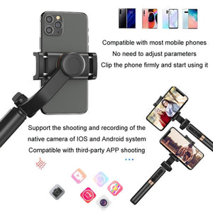 APEXEL APL - D6 Live Video Multifunctional Mobile Phone Gimbal Stabilizer Selfie Stick, APL - D6 - laboratorydeal