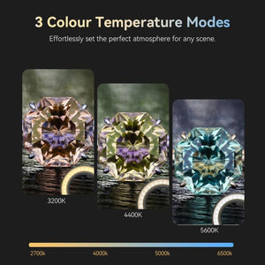 APEXEL APL - FL26 Jewelry Food Still Life Tri - color 9 - speed Slim Ring Macro Photography Fill Light, APL - FL26 - laboratorydeal