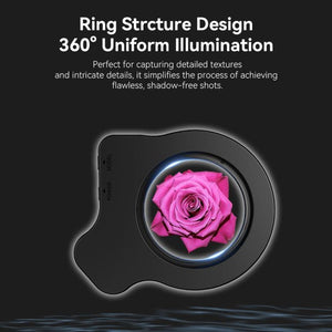 APEXEL APL - FL26 Jewelry Food Still Life Tri - color 9 - speed Slim Ring Macro Photography Fill Light, APL - FL26 - laboratorydeal