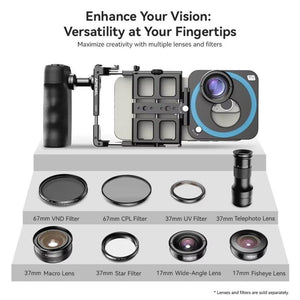 APEXEL VideoRig 2 Pro Smart Bluetooth Handle Mobile Photography Rabbit Cage Set, APL - VG05CH - laboratorydeal