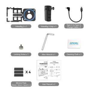 APEXEL VideoRig 2 Pro Smart Bluetooth Handle Mobile Photography Rabbit Cage Set, APL - VG05CH - laboratorydeal