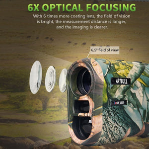 ARTBULL NK-1000 Camouflage Golf Rangefinder Rechargeable Telescope, Random Color Delivery, NK-1000