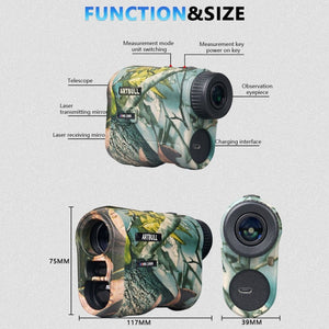 ARTBULL NK-1000 Camouflage Golf Rangefinder Rechargeable Telescope, Random Color Delivery, NK-1000