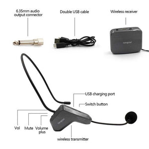 ASiNG WM01 2.4GHz Wireless Audio Transmission Electronic Pickup Microphone, Transmission Distance: 50m, WM01 - laboratorydeal