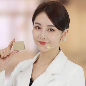 ASiNG WM03 2.4G Wireless Microphone Headset Microphone Bluetooth Speaker Kit, WM03 Black, WM03 White - laboratorydeal