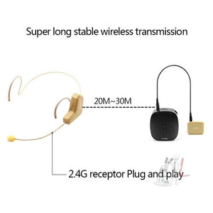 ASiNG WM03 2.4GHz Wireless Audio Transmission Electronic Pickup Microphone, Transmission Distance: 20 - 30m, WM03 - laboratorydeal
