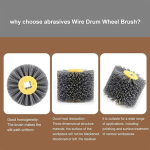 Abrasive Wire Drawing Wheel Wood Grain Reduction Refurbishment Drawing Wheel, 80 Mesh, 240 Mesh, 320 Mesh - laboratorydeal