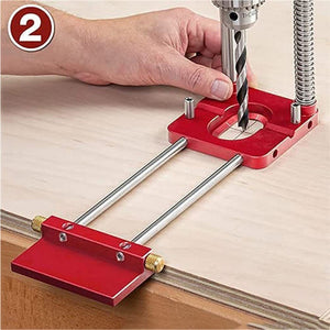 Accurate Positioning Belt Drilling Wood Drill Woodworking Locator Accessories Tool,Style:, Plastic (Red), Plastic (Black) - laboratorydeal