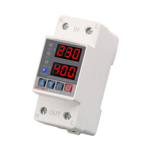 Adjustable Self-resetting Intelligent Over-voltage and Under-voltage Protector 220V AC, SINOTIMER SVP-718 40A, SINOTIMER SVP-718 63A