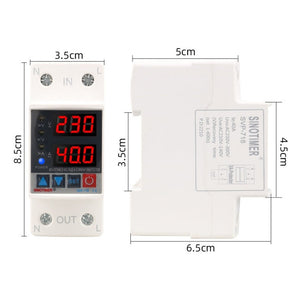 Adjustable Self-resetting Intelligent Over-voltage and Under-voltage Protector 220V AC, SINOTIMER SVP-718 40A, SINOTIMER SVP-718 63A