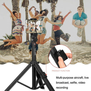 Aluminum Alloy Floor Phone Stand Live Bluetooth Phone Selfie Stick, QingZhuangShiDai ZP100, QingZhuangShiDai ZP100B - laboratorydeal