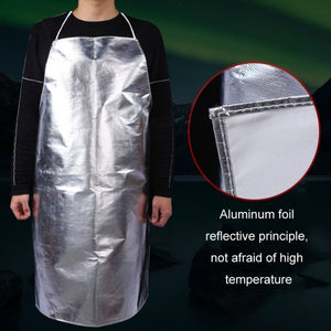 Aluminum Foil Heat Insulation Apron Flame Retardant Chemical Metallurgy Heat Insulation Clothes - laboratorydeal